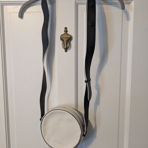 Diane Von Furstenberg Black and White Round Crossbody Bag